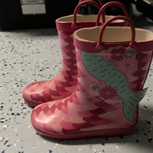 Girls mermaid rain boots
